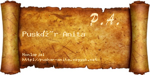 Puskár Anita névjegykártya